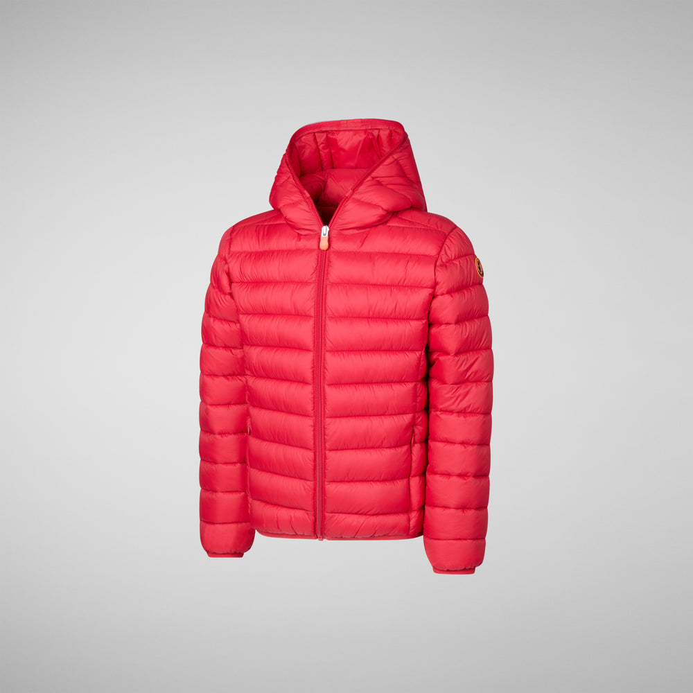 Save the duck PIUMINO ANIMAL FREE BAMBINO DONY ROSSO SCURO Nuova