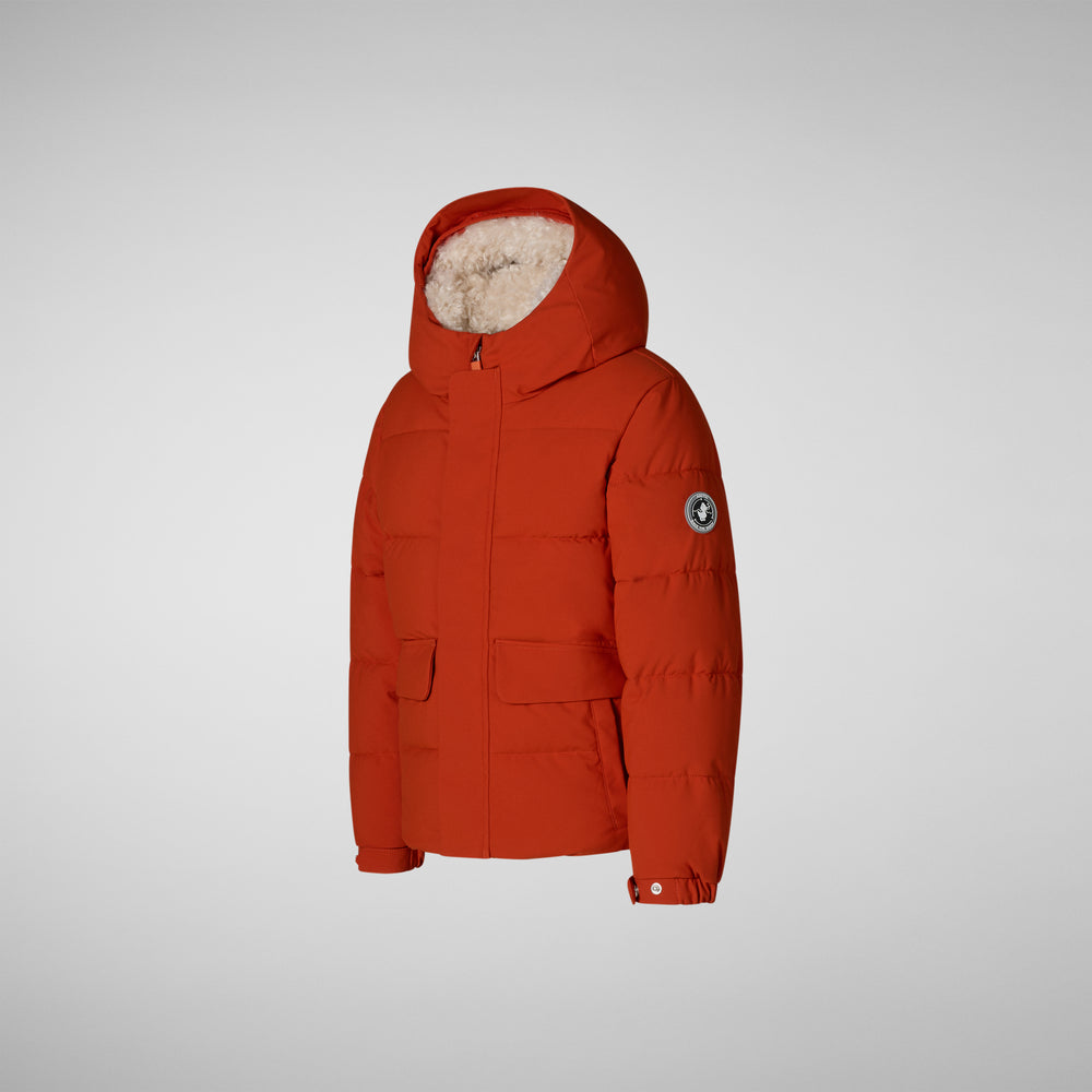 Save the duck PARKA CON CAPPUCCIO BAMBINO KLAUS ARANCIONE Moda