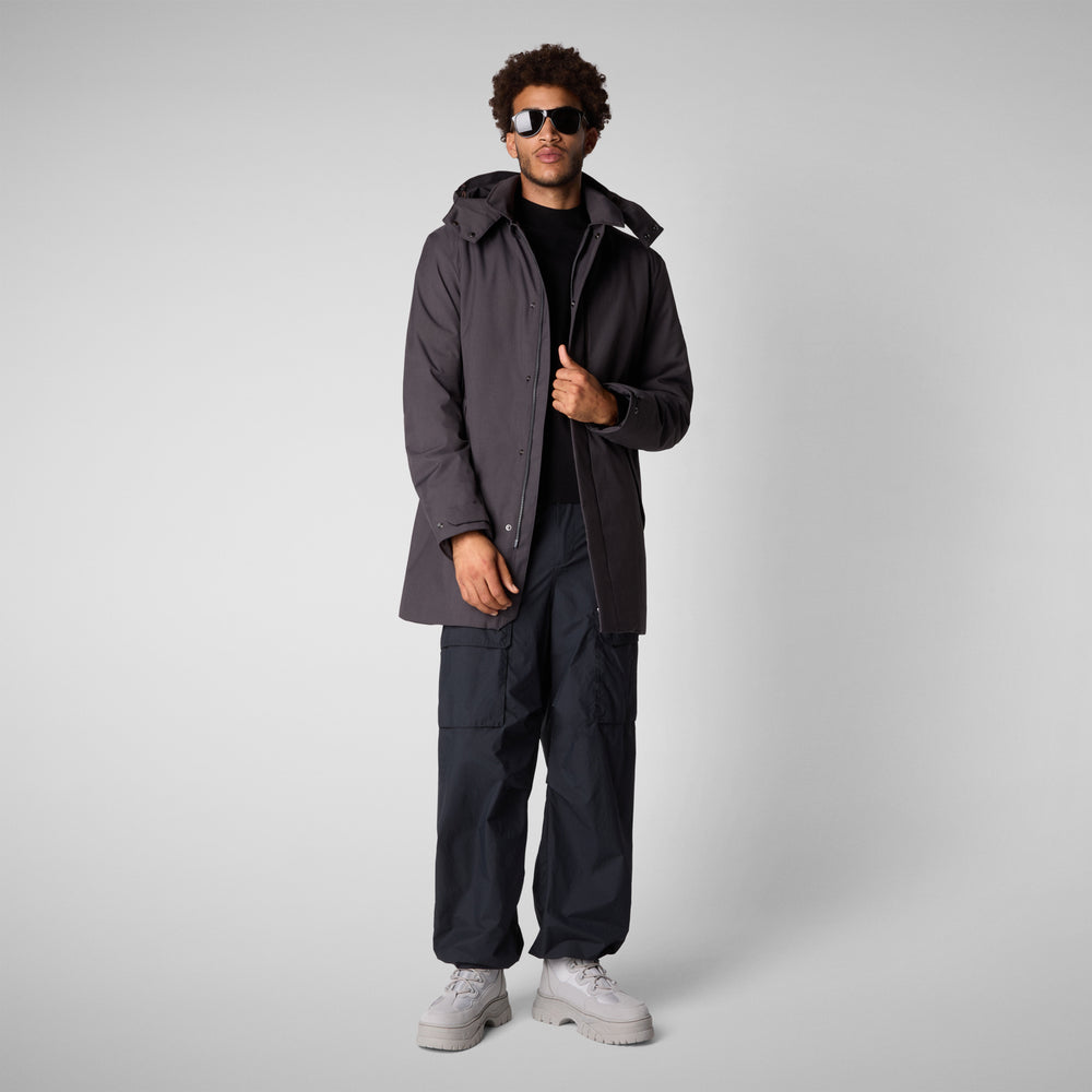 Save the duck PIUMINO ANIMAL FREE UOMO SAM CHARCOAL GREY In Linea