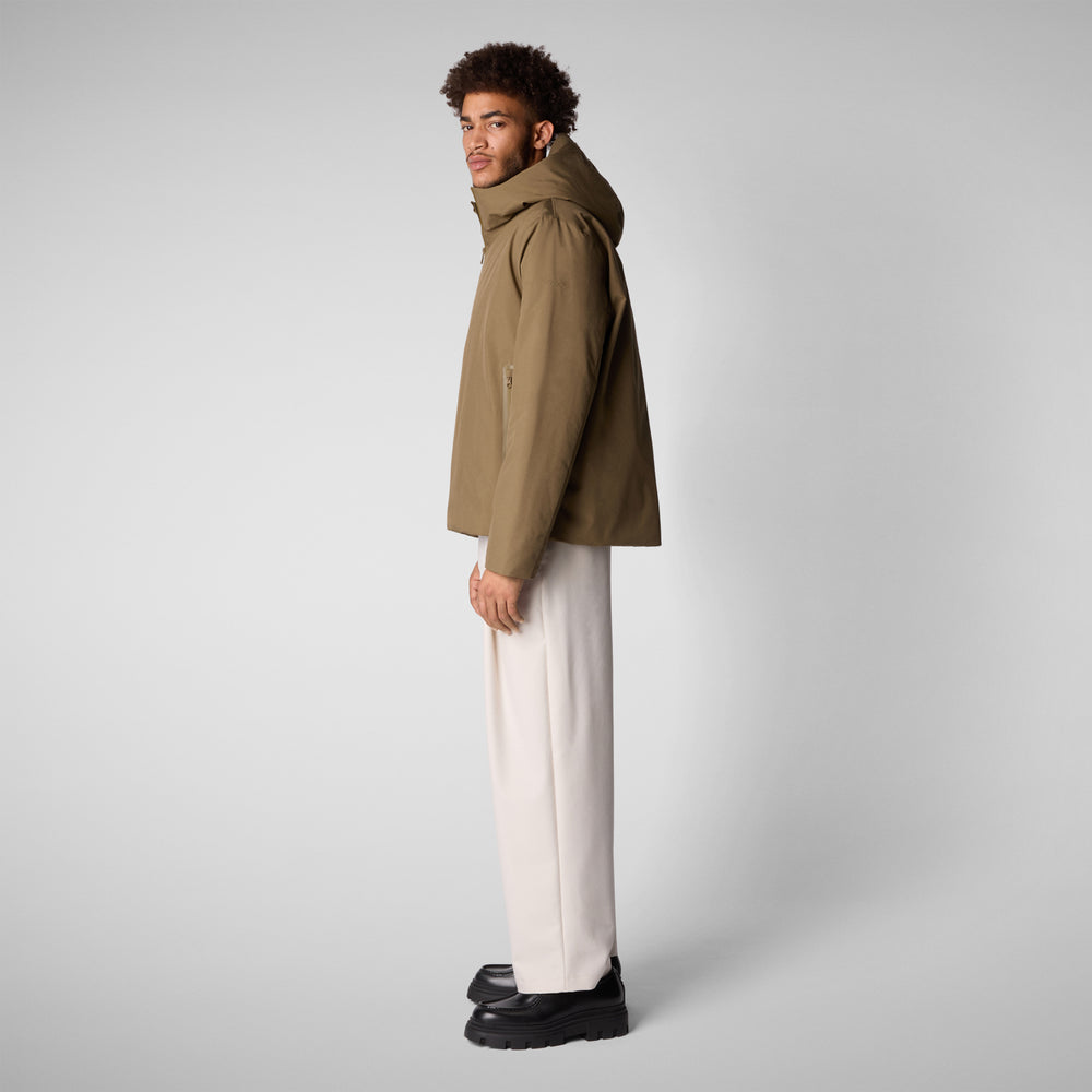 Save the duck GIACCA UOMO FLYNN VERDE MUSCHIO Spedizione Gratuita