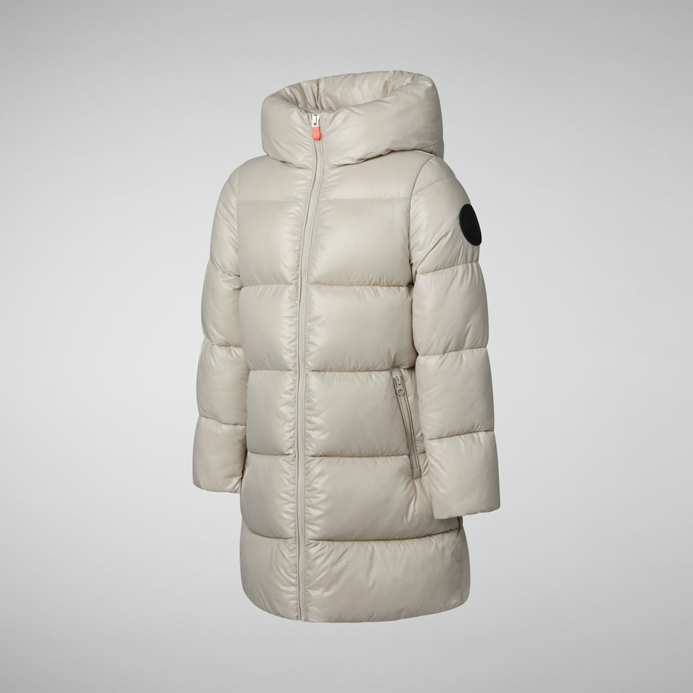Save the duck PIUMINO ANIMAL FREE BAMBINA MILLIE RAINY BEIGE 2025
