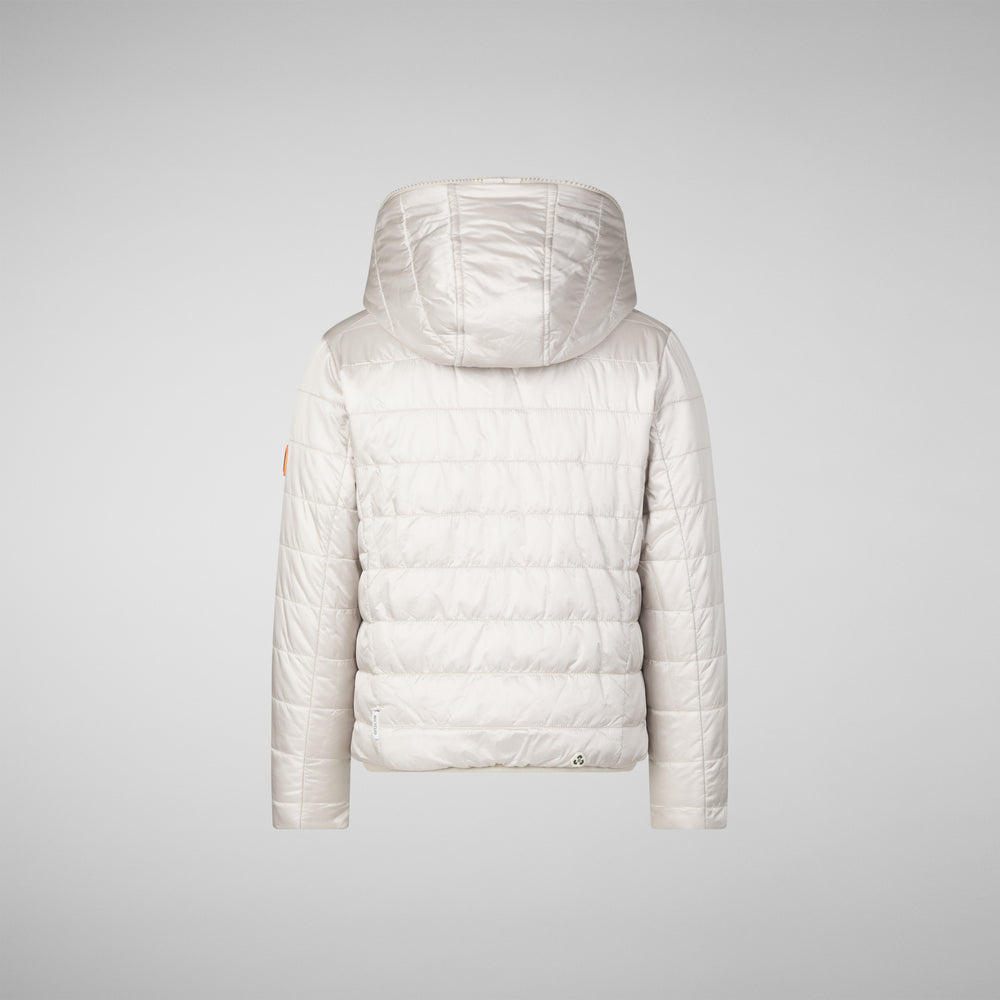 Save the duck GIACCA CON CAPPUCCIO BAMBINA CHLOE RAINY BEIGE Fino Al -60%