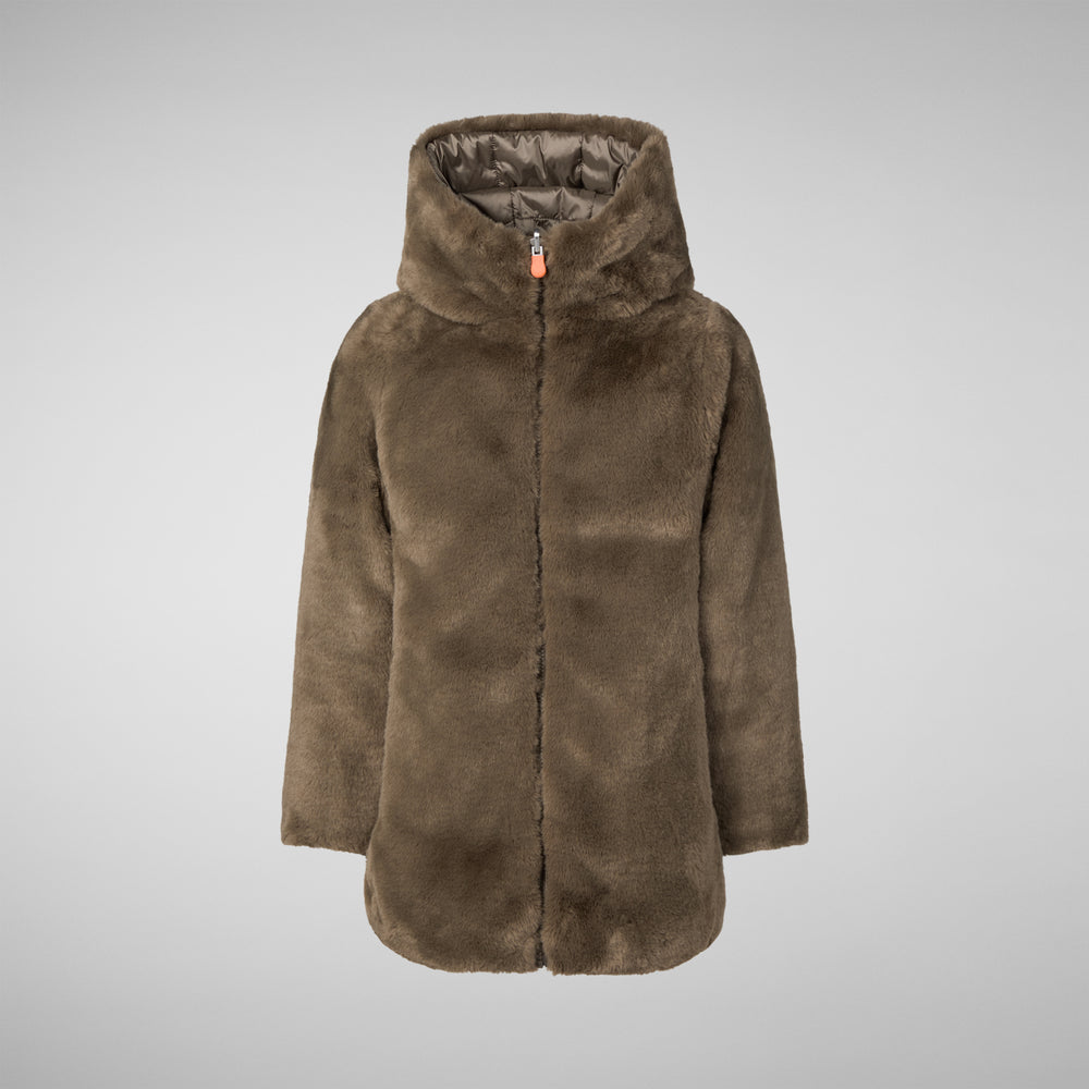 Save the duck GIACCA BAMBINA FLORA GRIGIO FANGO Affare Del Giorno