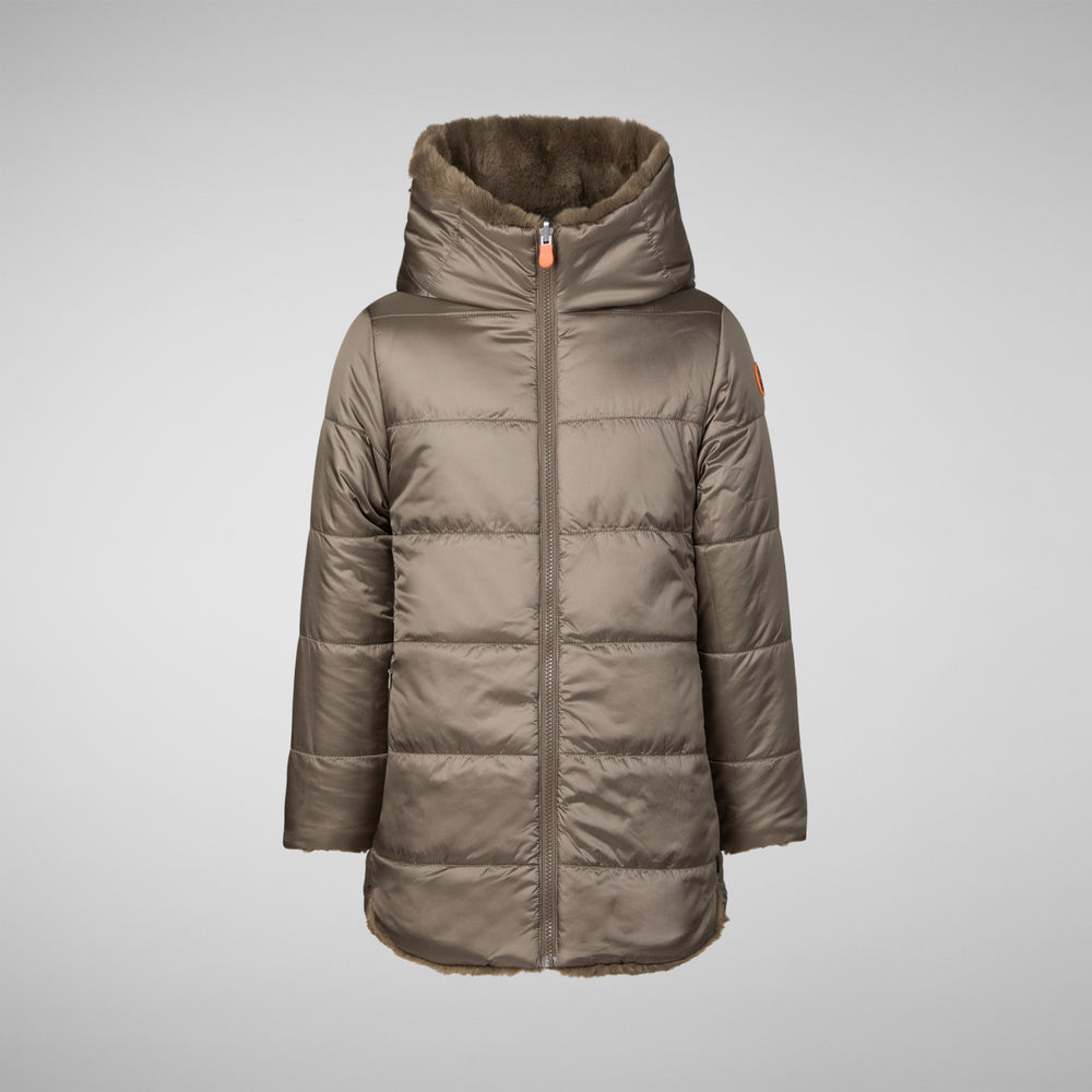 Save the duck GIACCA BAMBINA FLORA GRIGIO FANGO Affare Del Giorno
