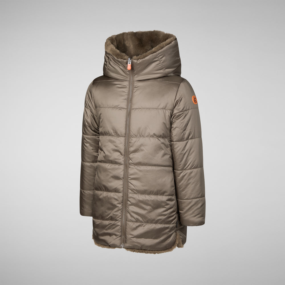 Save the duck GIACCA BAMBINA FLORA GRIGIO FANGO Affare Del Giorno