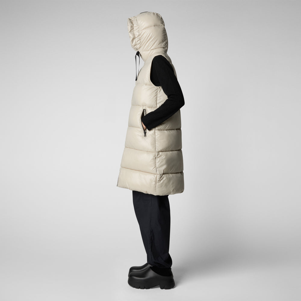 Save the duck GILET CON CAPPUCCIO DONNA IRIA RAINY BEIGE Sconto