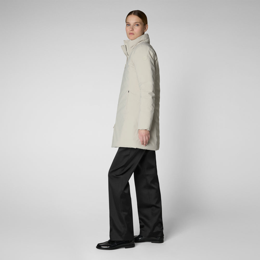 Save the duck PARKA DONNA CON CAPPUCCIO RACHEL RAINY BEIGE Economico