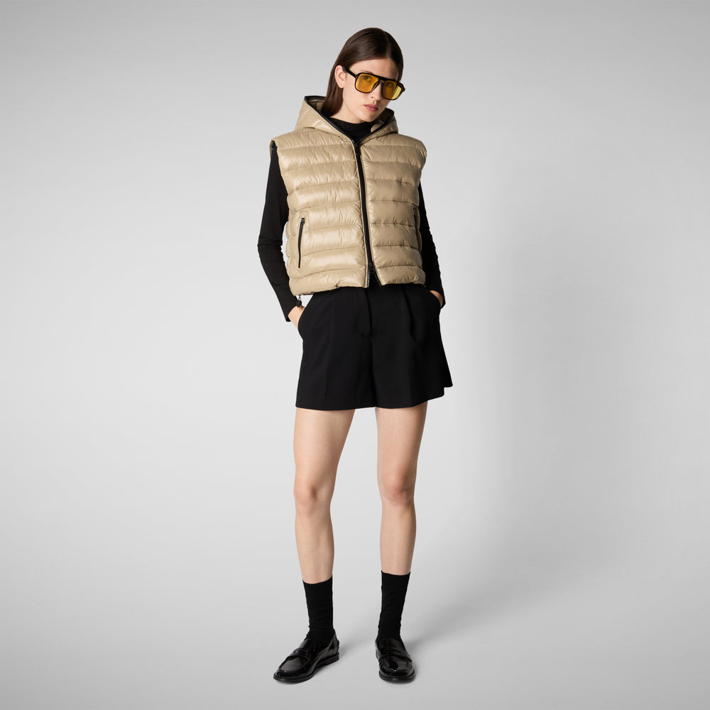 Save the duck GILET CON CAPPUCCIO DONNA ROMINA BEIGE Online