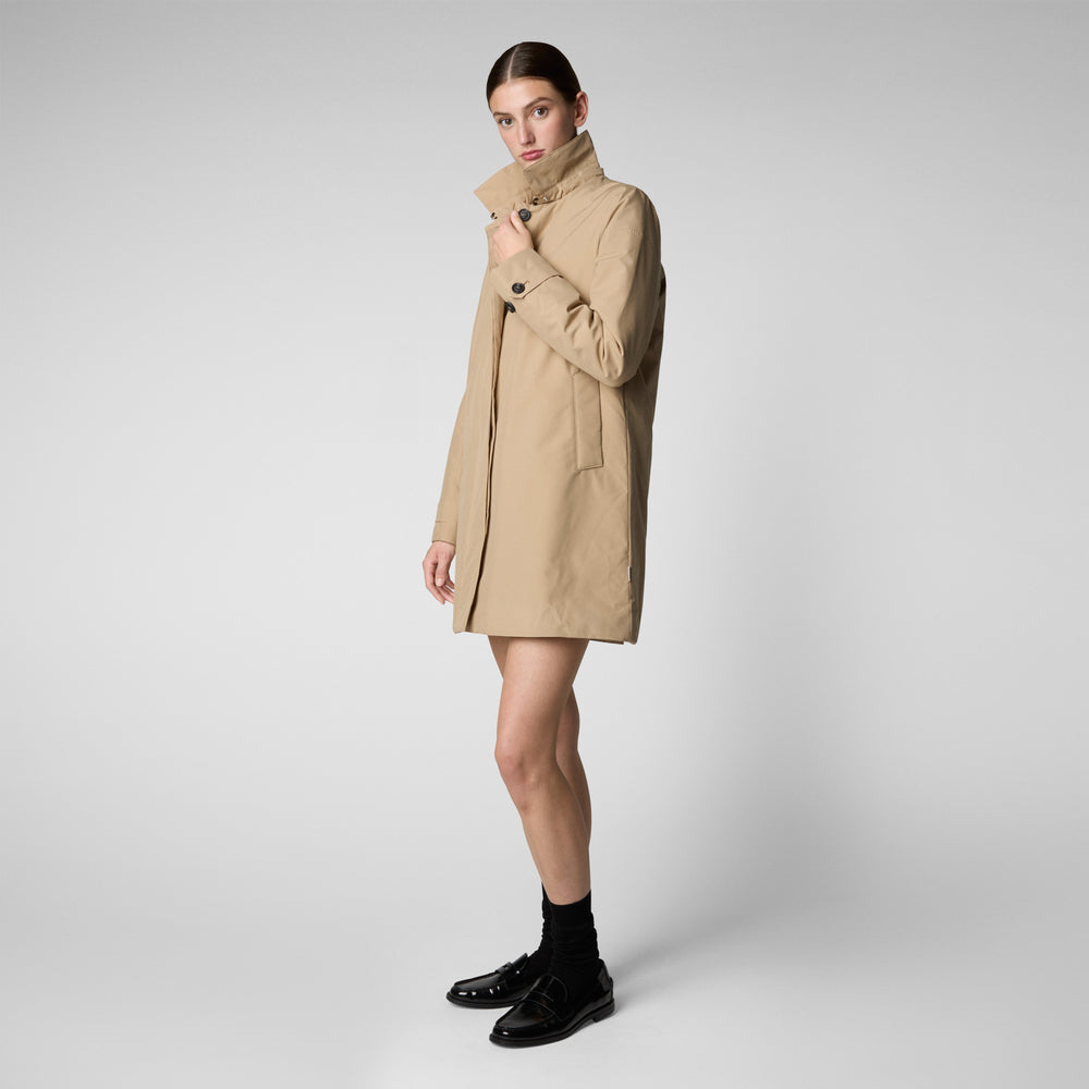 Save the duck CAPPOTTO CON CAPPUCCIO EMBIE STARDUST BEIGE In Vendita
