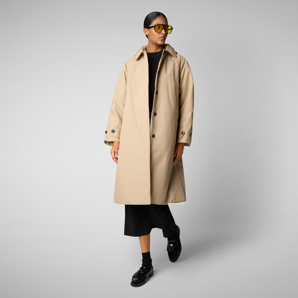 Save the duck CAPPOTTO CON CAPPUCCIO ZOEY STARDUST BEIGE Saldi