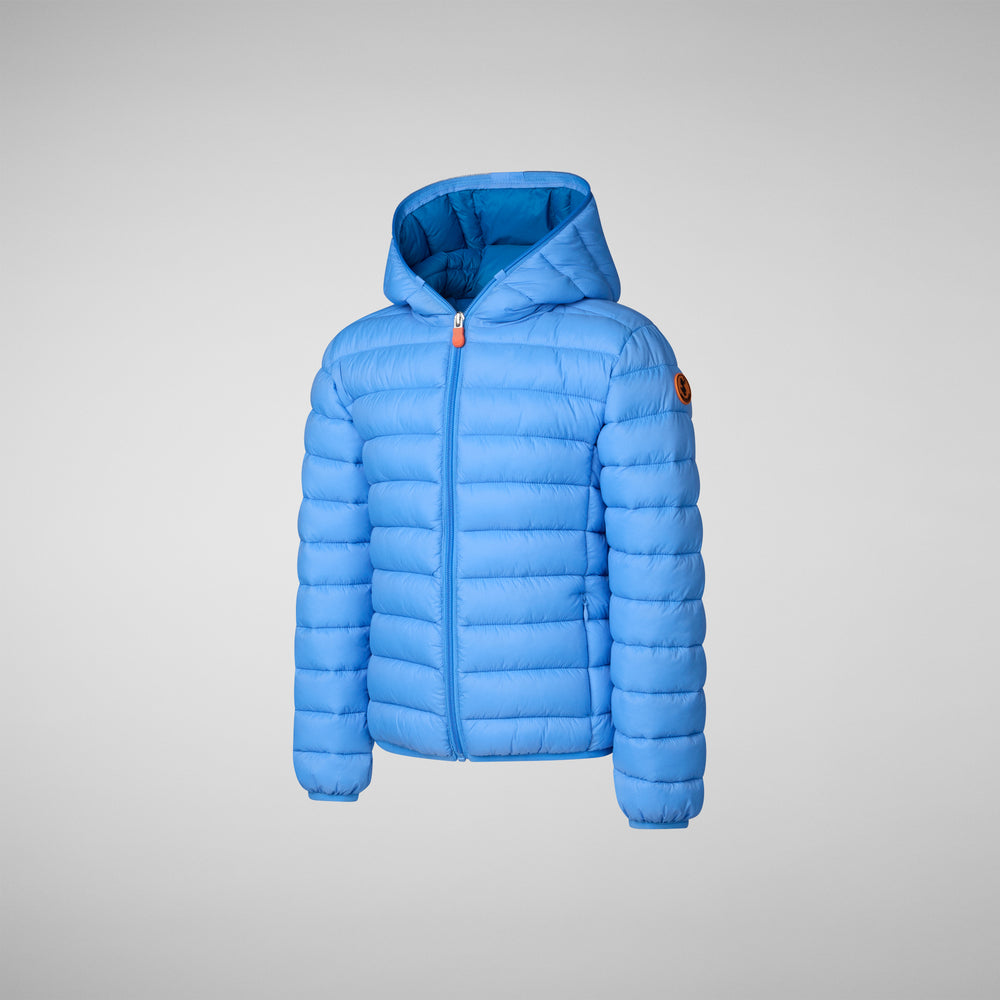 Save the duck PIUMINO ANIMAL FREE BAMBINO DONY BLU CERULEO In Saldo