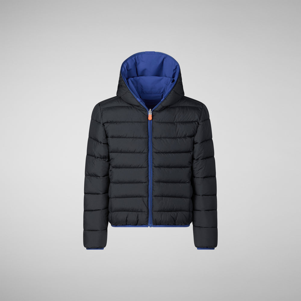 Save the duck GIACCA CON CAPPUCCIO BAMBINO OLIVER ECLIPSE BLU Nuovo