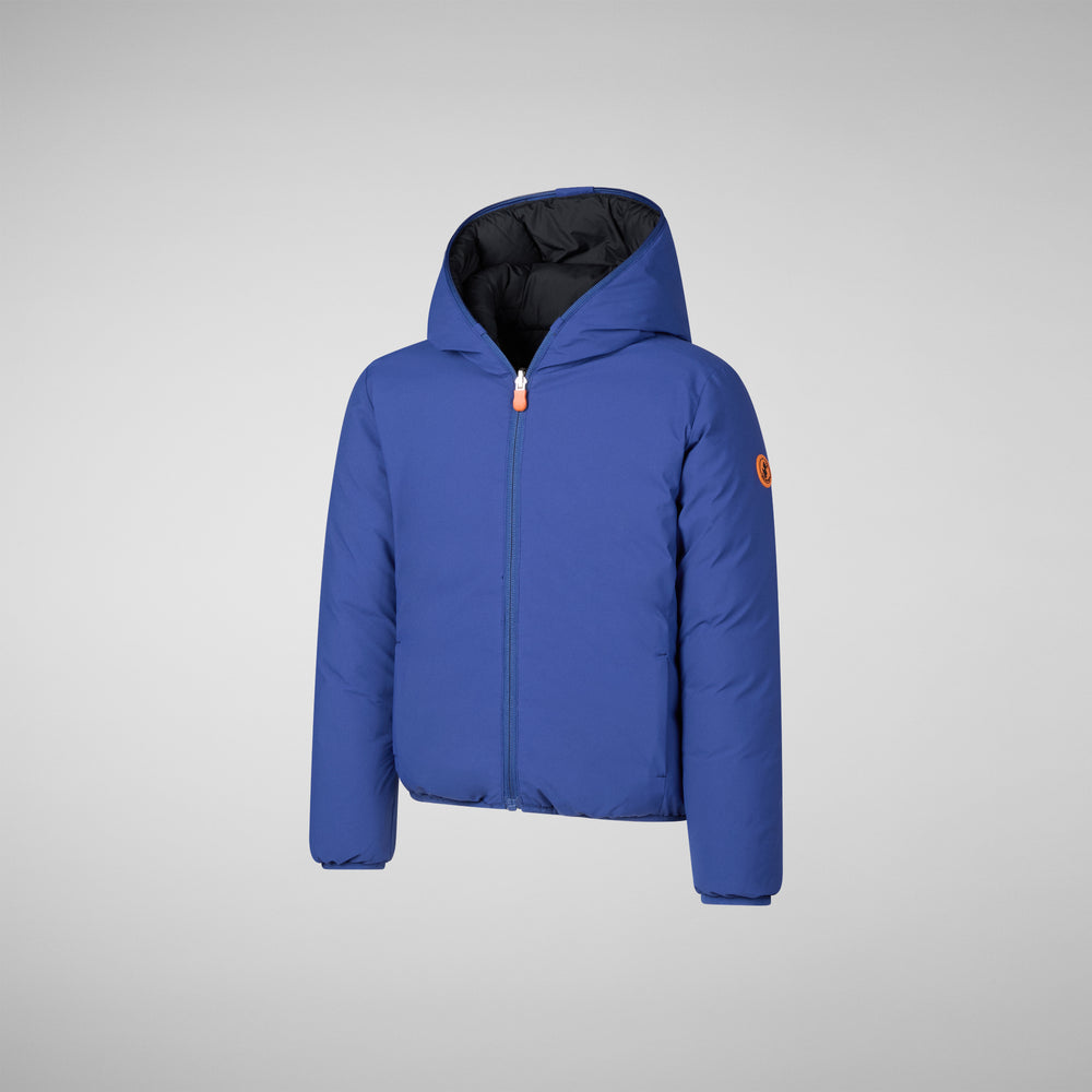 Save the duck GIACCA CON CAPPUCCIO BAMBINO OLIVER ECLIPSE BLU Nuovo