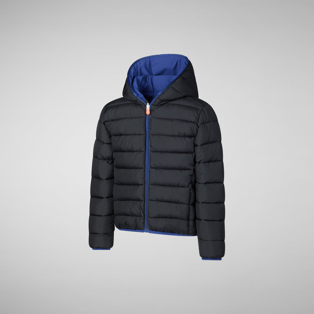 Save the duck GIACCA CON CAPPUCCIO BAMBINO OLIVER ECLIPSE BLU Nuovo