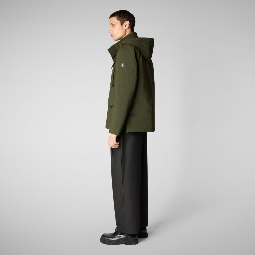 Save the duck PARKA UOMO TRENTON IN LAND GREEN Qualità Garantita