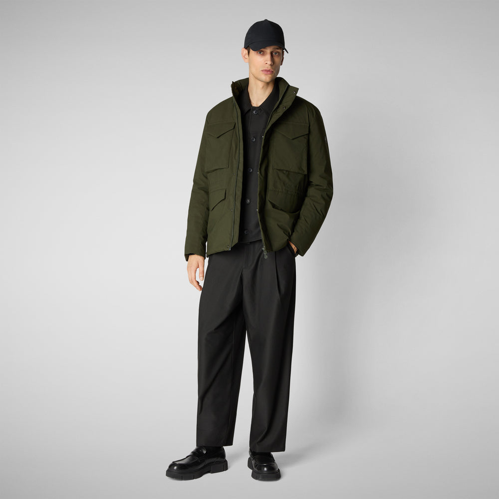 Save the duck PARKA UOMO TRENTON IN LAND GREEN Qualità Garantita