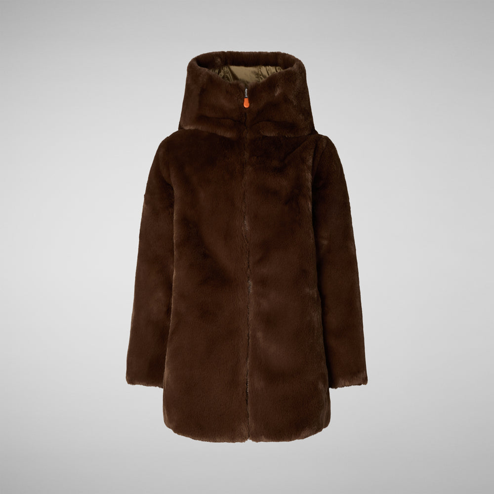 Save the duck giacca BAMBINA FLORA MARRONE Online