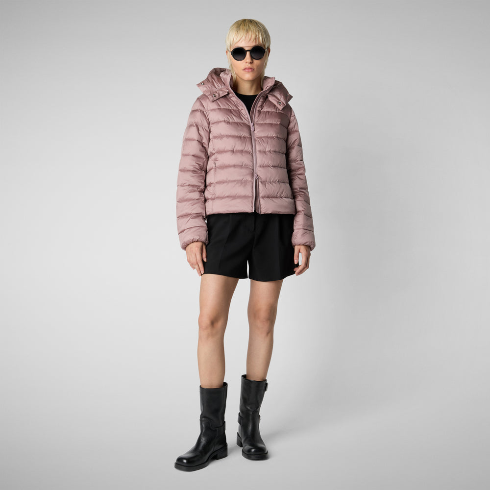 Save the duck PIUMINO ANIMAL FREE CON CAPPUCCIO DONNA LIANA ROSA ANTICO Outlet