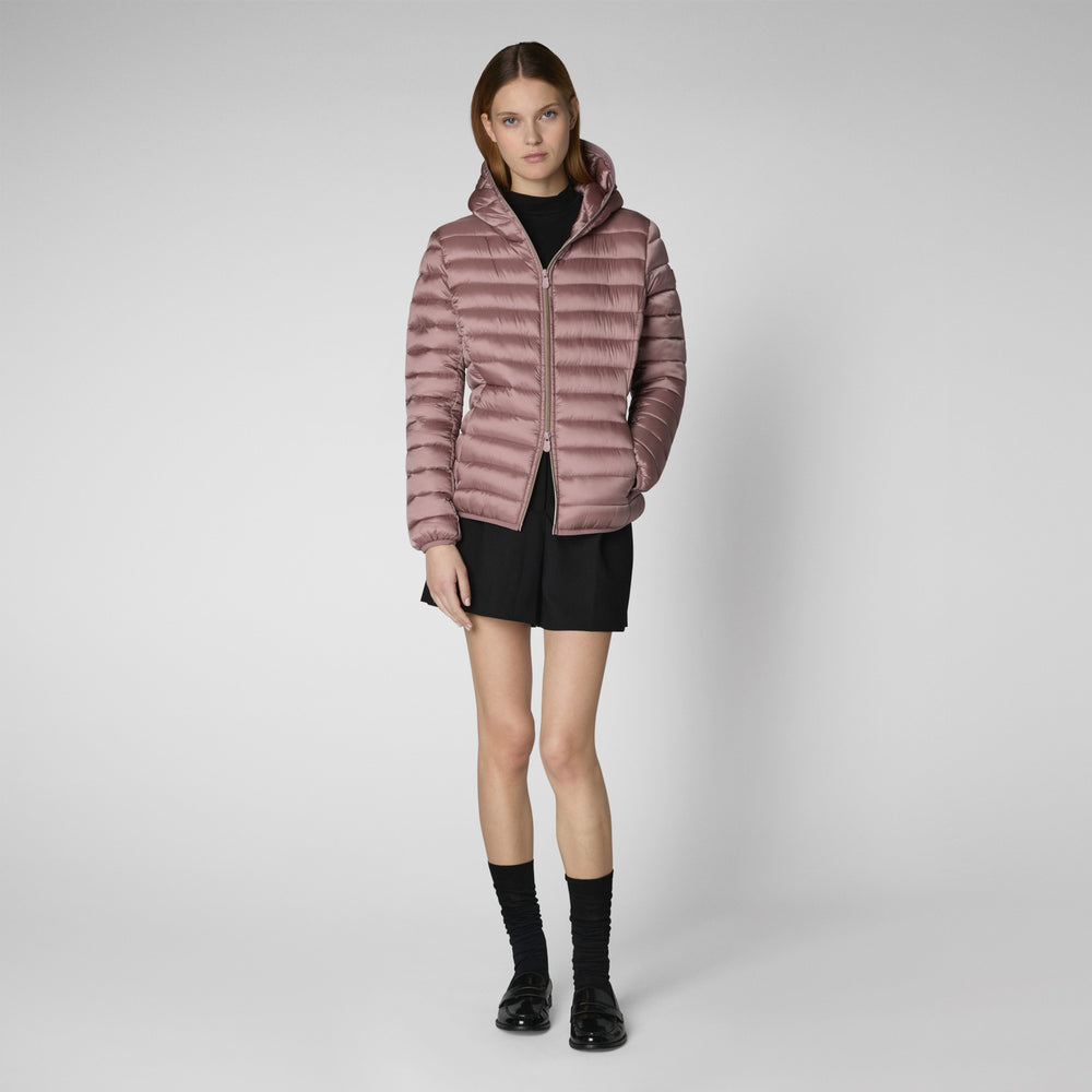 Save the duck PIUMINO ANIMAL FREE CON CAPPUCCIO DONNA ALEXIS ROSA CIPRIA In Vendita
