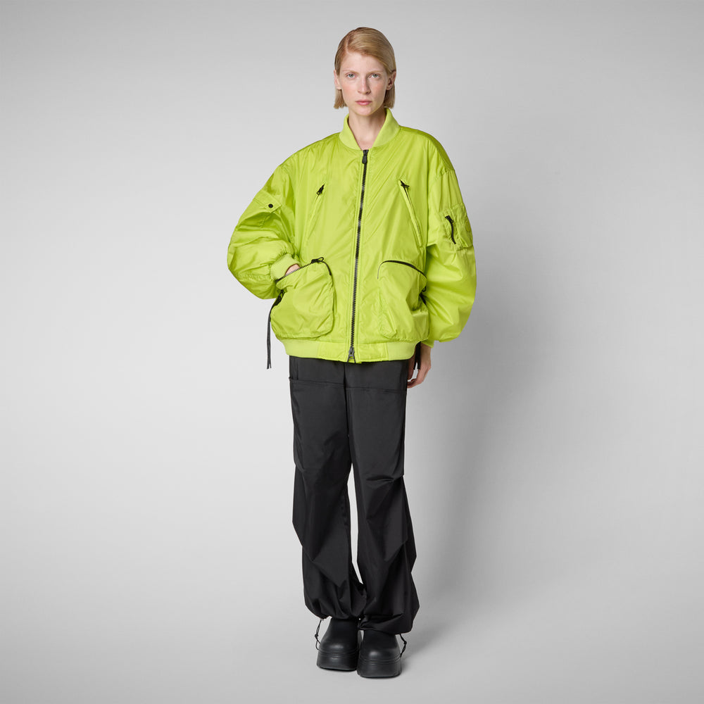 Save the duck Giacca bomber unisex Usher in verde lime Vendita Economica