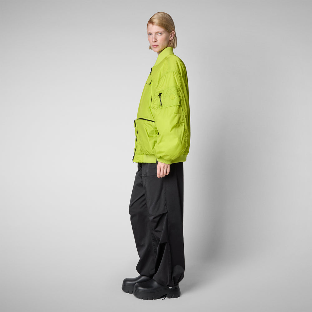 Save the duck Giacca bomber unisex Usher in verde lime Vendita Economica