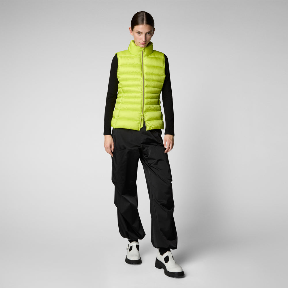 Save the duck GILET DONNA LYNN VERDE LIME Saldi Di Fabbrica