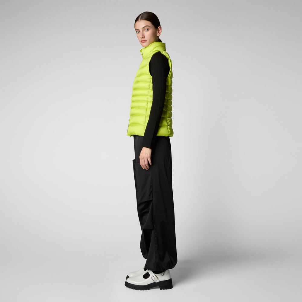 Save the duck GILET DONNA LYNN VERDE LIME Saldi Di Fabbrica