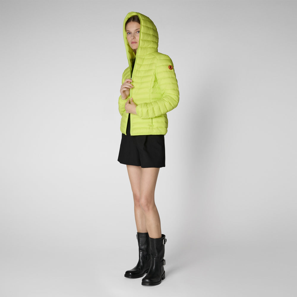Save the duck PIUMINO ANIMAL FREE CON CAPPUCCIO DONNA DAISY VERDE LIME I Più Venduti