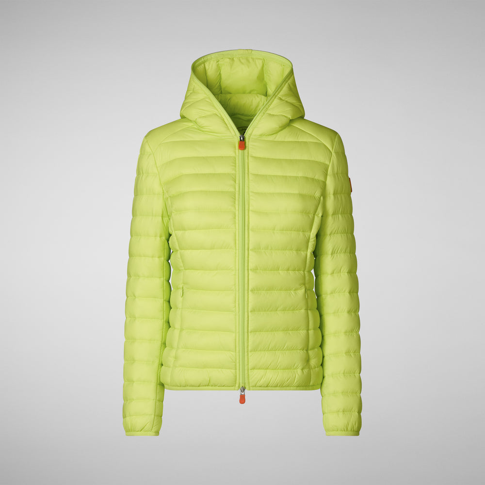 Save the duck PIUMINO ANIMAL FREE CON CAPPUCCIO DONNA DAISY VERDE LIME I Più Venduti