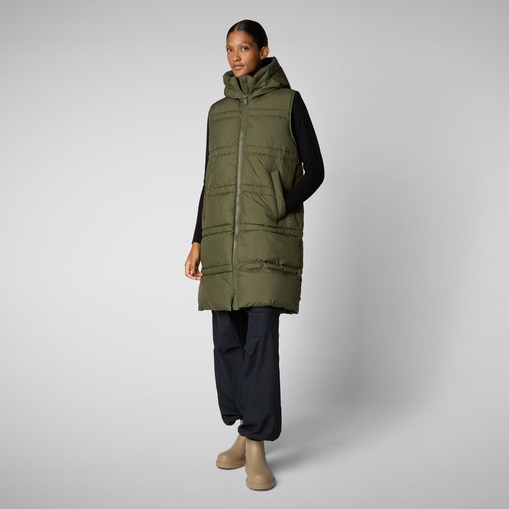 Save the duck GILET CON CAPPUCCIO DONNA JUDEE SHERWOOD GREEN 2025
