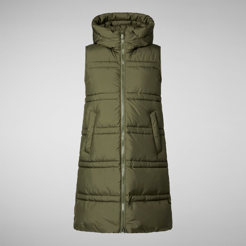 Save the duck GILET CON CAPPUCCIO DONNA JUDEE SHERWOOD GREEN 2025