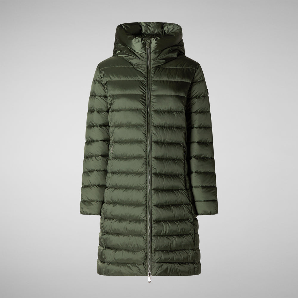Save the duck PIUMINO ANIMAL FREE CON CAPPUCCIO DONNA SAFFRON VERDE TIMO Enormi risparmi