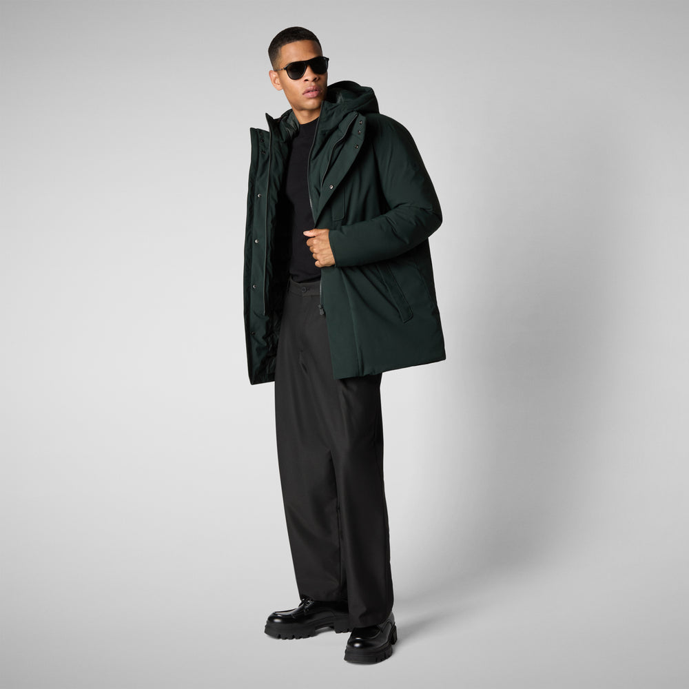 Save the duck PARKA UOMO SESLE VERDE NERO Sottocosto