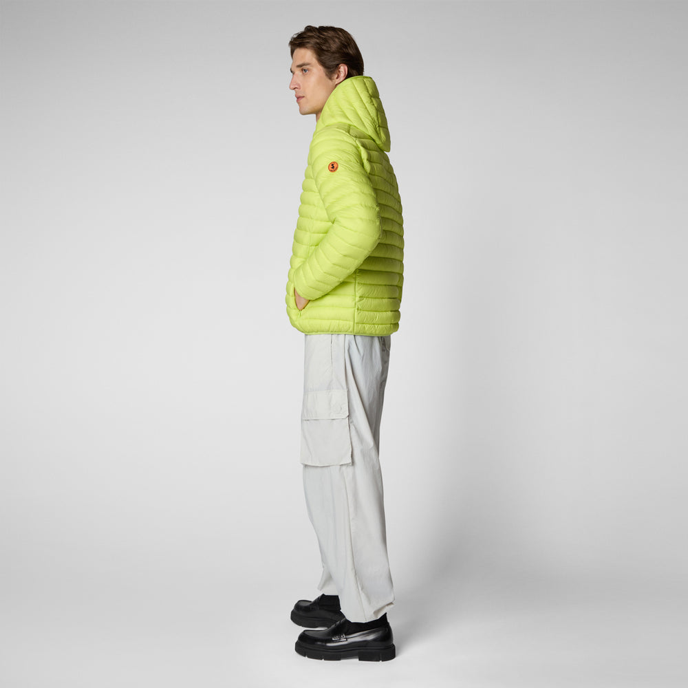 Save the duck PIUMINO ANIMAL FREE CON CAPPUCCIO UOMO DONALD VERDE LIME Offerta