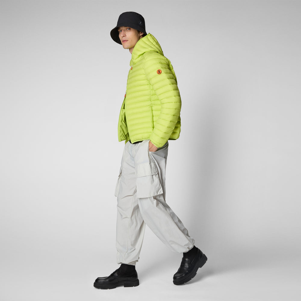 Save the duck PIUMINO ANIMAL FREE CON CAPPUCCIO UOMO DONALD VERDE LIME Offerta