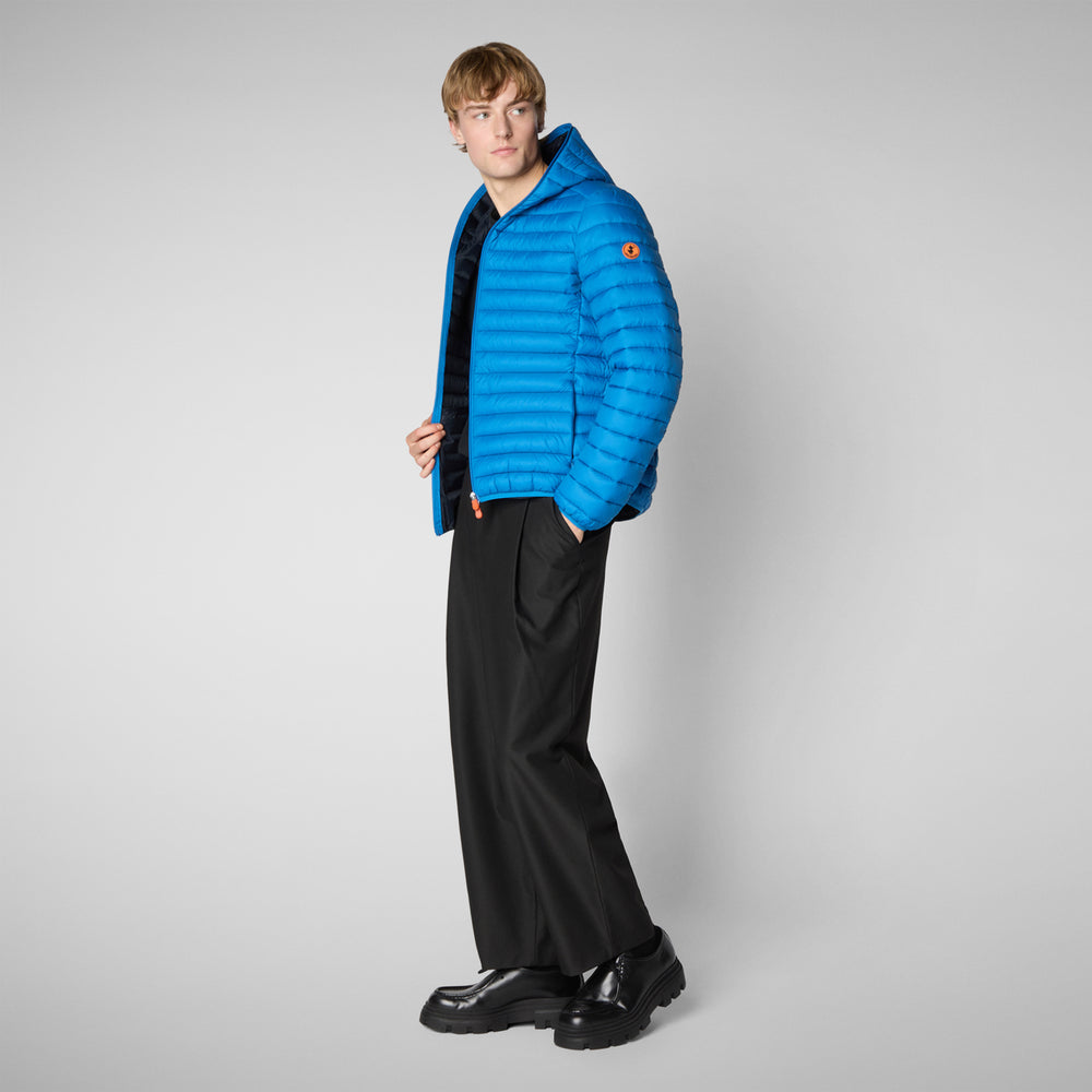 Save the duck PIUMINO ANIMAL FREE CON CAPPUCCIO UOMO DONALD BLU MIRTILLO Outlet