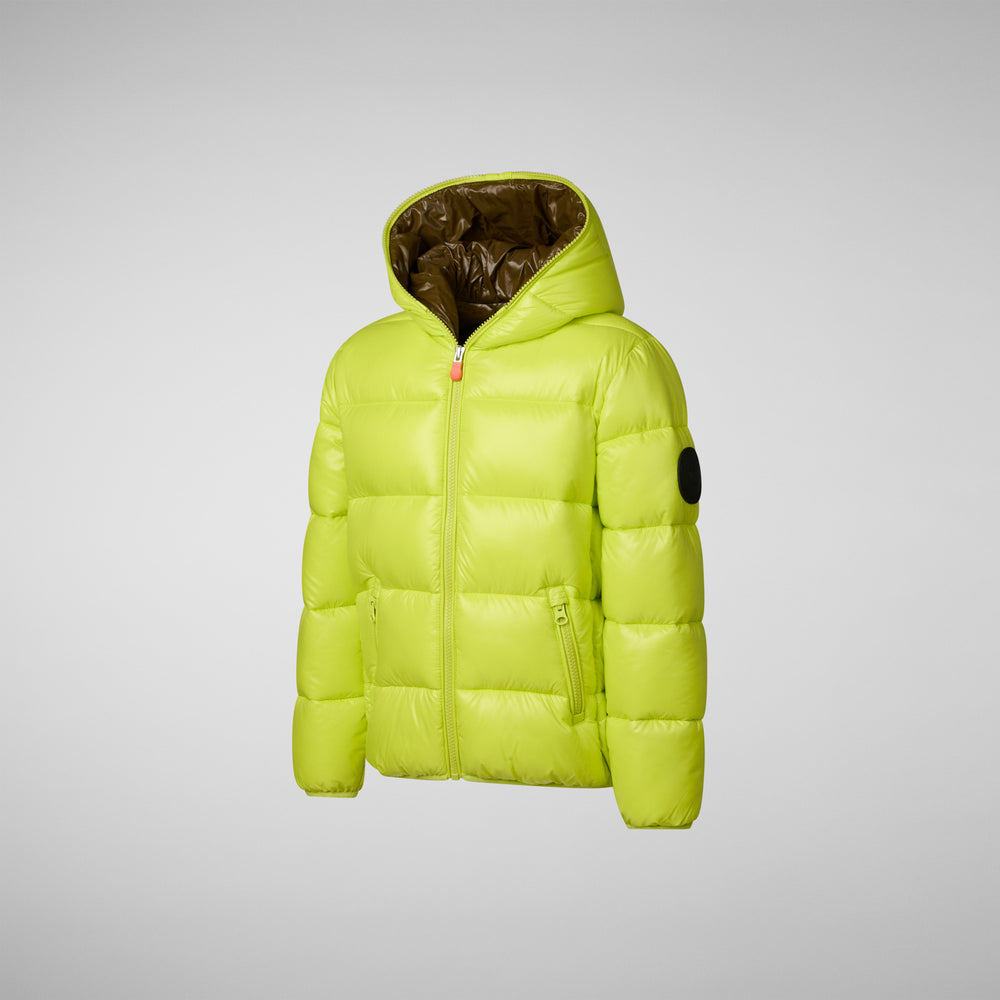 Save the duck PIUMINO ANIMAL FREE BAMBINA KATE VERDE LIME Saldi