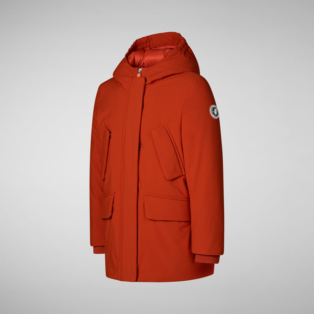 Save the duck PARKA CON CAPPUCCIO BAMBINA ALLY ARANCIONE Esporta salva