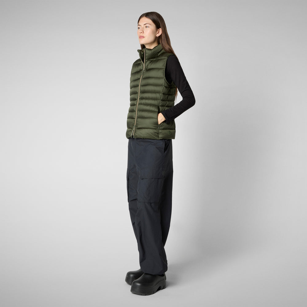 Save the duck GILET DONNA LYNN VERDE BOSCO In Saldo