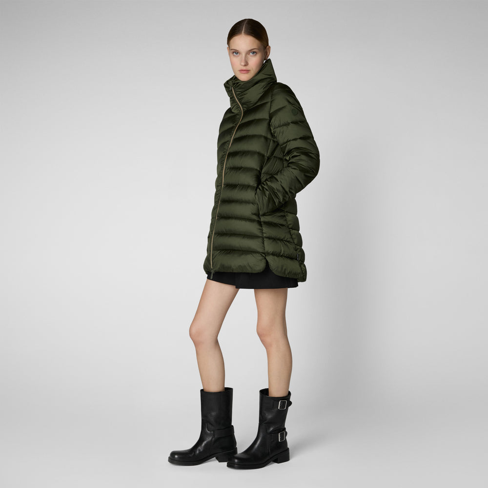 Save the duck PIUMINO ANIMAL FREE DONNA LYDIA PINE GREEN 2025
