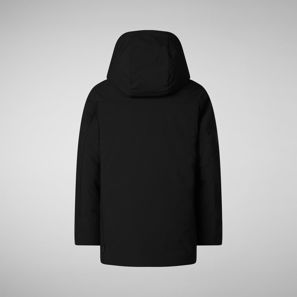Save the duck PARKA CON CAPPUCCIO BAMBINO ALBI NERO Spedizione Gratuita