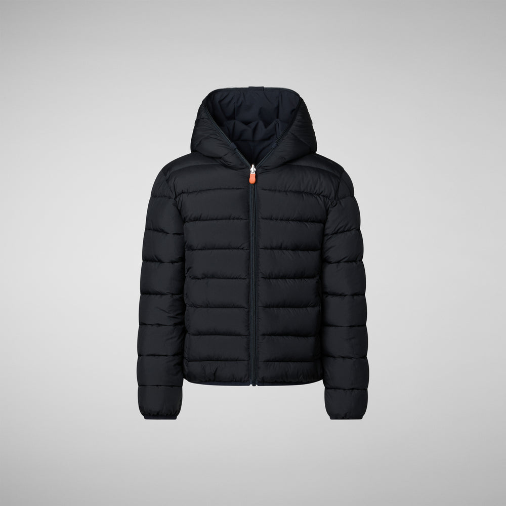 Save the duck GIACCA CON CAPPUCCIO BAMBINO OLIVER BLU NERO Acquista Ora