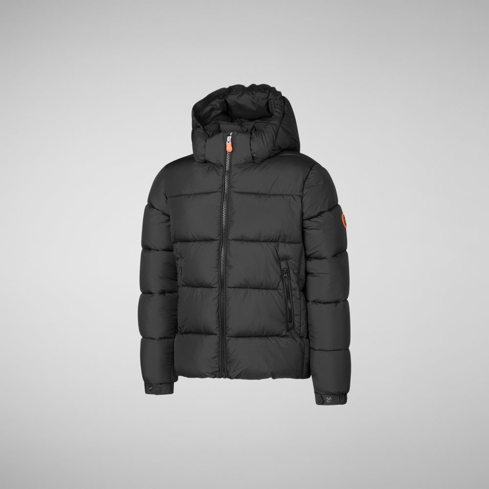 Save the duck PIUMINO ANIMAL FREE BAMBINO FOSTER NERO Consegna Veloce