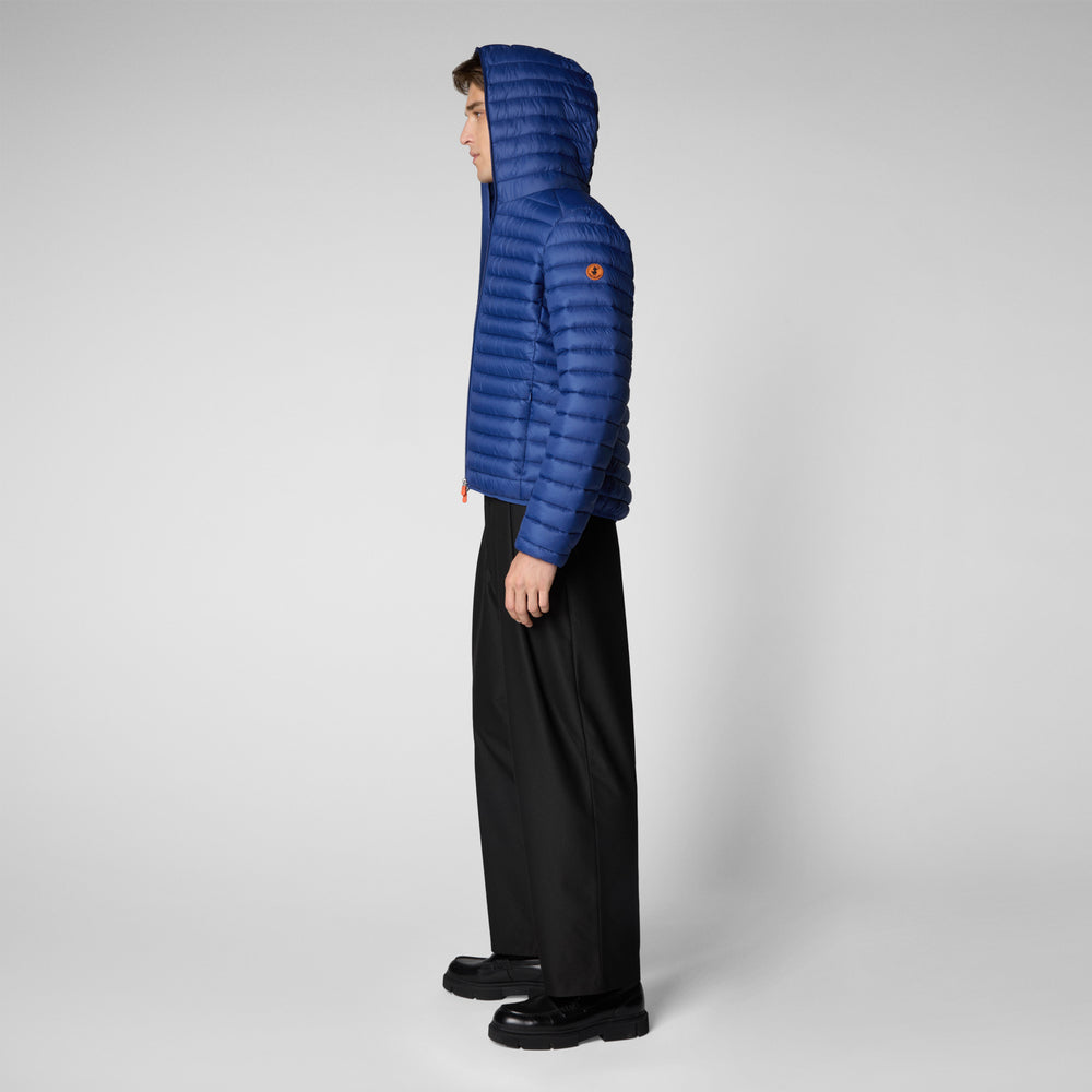 Save the duck Piumino animal free con cappuccio uomo Donald blu elettrico Prezzo Ridotto