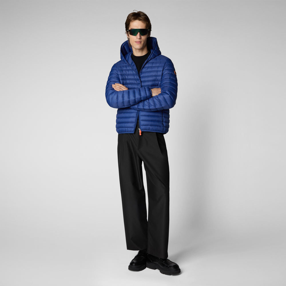 Save the duck Piumino animal free con cappuccio uomo Donald blu elettrico Prezzo Ridotto