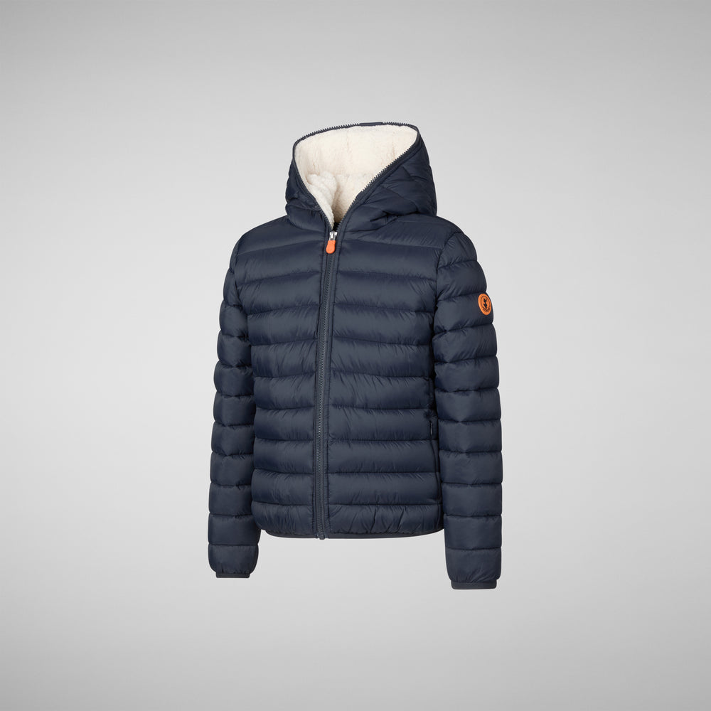 Save the duck PIUMINO ANIMAL FREE BAMBINA LECI BLU NERO Outlet