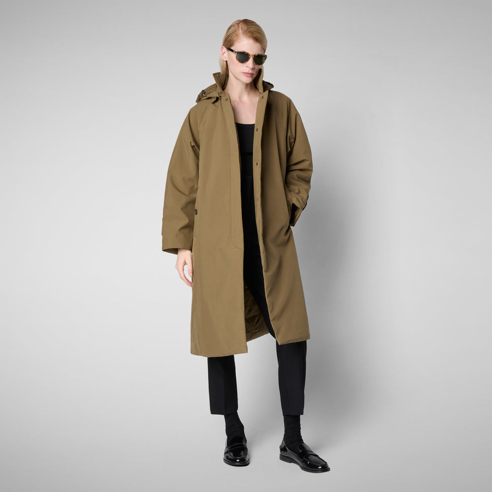 Save the duck CAPPOTTO CON CAPPUCCIO ZOEY VERDE MUSCHIO Negozio