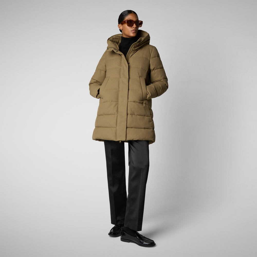 Save the duck CAPPOTTO CON CAPPUCCIO TATIANA VERDE MUSCHIO Saldi Di Fabbrica