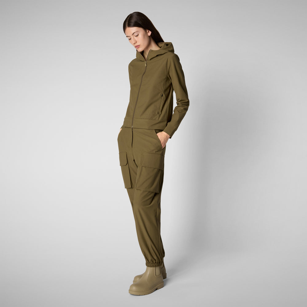 Save the duck PANTALONI CARGO DONNA GOSY VERDE MUSCHIO In Saldo