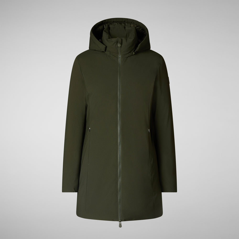 Save the duck PARKA DONNA CON CAPPUCCIO RACHEL VERDE TERRA 2025